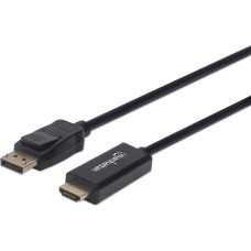 Кабель мультимедийный DisplayPort M to HDMI M 1.0m 4K60Hz UFHD Manhattan Intracom (153195)