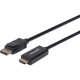 Кабель мультимедійний DisplayPort M to HDMI M 1.0m 4K60Hz UFHD Manhattan Intracom (153195)