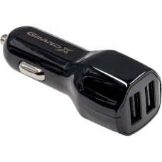 Зарядний пристрій Grand-X 3,4A 12-24V Black 2USB 5V/3 (CH-28)