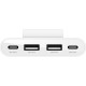 Концентратор Belkin BoostCharge 2хUSB-C/2хUSB-A 2.0m white (no data transfer) (BUZ001BT2MWHB7)