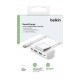 Концентратор Belkin BoostCharge 2хUSB-C/2хUSB-A 2.0m white (no data transfer) (BUZ001BT2MWHB7)