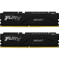 Модуль памяти для компьютера DDR5 16GB (2x8GB) 4800 MHz Beast Black Kingston Fury (ex.HyperX) (KF548C38BBK2-16)