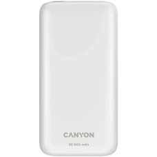 Батарея універсальна Canyon PB-301 30000mAh PD/20W, QC/3.0 (CNE-CPB301W)