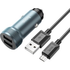 Зарядное устройство HOCO Z49 Level 2xUSB Metal Gray (6931474795656)