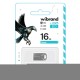 USB флеш накопичувач Wibrand 16GB Hawk Silver USB 2.0 (WI2.0/HA16M1S)