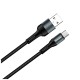 Дата кабель USB 2.0 AM to Type-C 1.0m nylon black ColorWay (CW-CBUC045-BK)