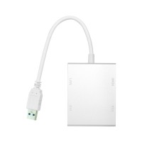 Переходник USB 3.0 to HDMI, DVI, VGA, RJ45 Gigabit Ethernet PowerPlant (CA912087)