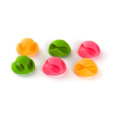 Держатель для кабеля Piko CC-929 6 pcs green, pink, yellow (1283126476914)