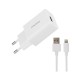 Зарядное устройство Proda USB 2,4A + USB Lightning cable (PD-A43i-WHT)