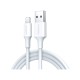 Дата кабель USB 2.0 AM to Lightning 2.0m US155 2.4A, Nickel Plating ABS Shell White Ugreen (20730)