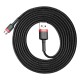 Дата кабель USB 2.0 AM to Micro 5P 3.0m 2A Red-Black Baseus (CAMKLF-H91)