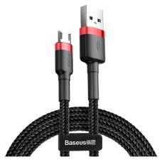 Дата кабель USB 2.0 AM to Micro 5P 3.0m 2A Red-Black Baseus (CAMKLF-H91)