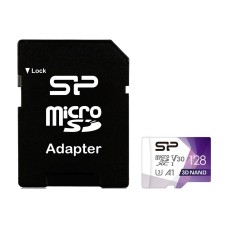 Карта памяти Silicon Power 128Gb microSDXC U3 A1 V30 Superior Color 100R/80W + adapter (SP128GBSTXDU3V20AB)