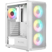 Корпус LogicConcept PORTOS MESH+GLASS ARGB fans 3x120mm WHITE без БЖ mATX