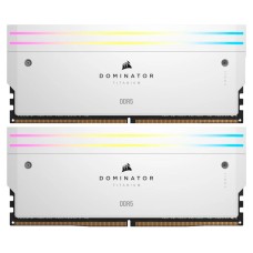 Модуль памяти для компьютера DDR5 32GB (2x16GB) 6000 MHz Dominator Titanium RGB White Corsair (CMP32GX5M2B6000C30W)