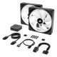 Кулер для корпуса Corsair iCUE Link QX140 RGB PWM PC Fans Starter Kit with iCUE LINK System Hub (CO-9051004-WW)