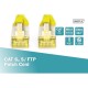 Патч-корд 1м, CAT 6a S-FTP, AWG 26/7, Cu, LSZH, yellow Digitus (DK-1644-A-010/Y)