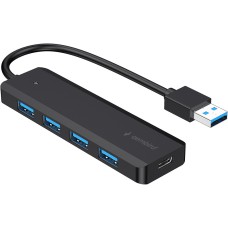 Концентратор Gembird 4 ports USB 3.1,USB-A, USB-C PD (UHB-U3P4P-02)