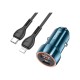 Зарядное устройство HOCO Z46A set (C to iP) USB-A/Type-C Sapphire Blue (6931474770363)