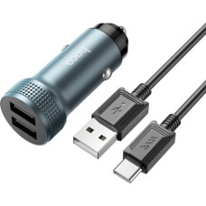 Зарядное устройство HOCO Z49 Level 2xUSB Metal Gray (6931474795670)