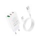 Зарядний пристрій HOCO C99A charger set (Type-C) White (6931474767585)