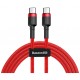 Дата кабель USB-C to USB-C 1.0m USB 3.1 3A red Baseus (CATKLF-G09)