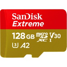 Карта памяти SanDisk 128GB microSD class 10 UHS-I U3 Extreme (SDSQXAA-128G-GN6MN)