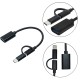 Переходник OTG AC-150 2in1 USB 3.0 - MicroUSB USB Type-C Black XoKo (AC-150-BK)