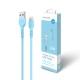 Дата кабель USB 2.0 AM to Lightning 1.2m AL-CBCOLOR-L1BL Blue ACCLAB (1283126518188)