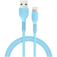 Дата кабель USB 2.0 AM to Lightning 1.2m AL-CBCOLOR-L1BL Blue ACCLAB (1283126518188)