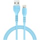 Дата кабель USB 2.0 AM to Lightning 1.2m AL-CBCOLOR-L1BL Blue ACCLAB (1283126518188)