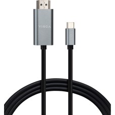 Кабель мультимедийный USB-C to HDMI 1.5m v1.4 4K30Hz Vinga (VCPVCCH1415)