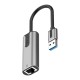 Перехідник USB 3.0 to Ethernet RJ45 1000Mb Aluminum black Vention (CEWHB)