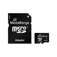 Карта памяти Mediarange 64GB microSD class 10 (MR955)