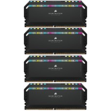 Модуль памяти для компьютера DDR5 64GB (4x16GB) 6200 MHz Dominator Platinum RGB Black Corsair (CMT64GX5M4B6200C32)