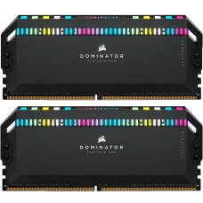 Модуль памяти для компьютера DDR5 32GB (2x16GB) 6000 MHz Dominator Platinum RGB Black Corsair (CMT32GX5M2B6000C30)