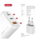 Зарядний пристрій Intaleo 65W GAN 2USB-C PD+USB-A QC 3.0 white (1283126559525)