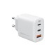 Зарядное устройство Intaleo 65W GAN 2USB-C PD+USB-A QC 3.0 white (1283126559525)