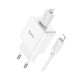 Зарядное устройство HOCO C106A charger set(iP) White (6931474783899)