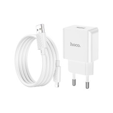 Зарядний пристрій HOCO C106A charger set(iP) White (6931474783899)