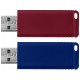 USB флеш накопитель Verbatim 2x32GB Store'n'Go Slider Red/Blue USB 2.0 (49327)