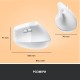 Мишка Logitech Lift Vertical Ergonomic Wireless/Bluetooth White (910-006475)