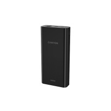 Батарея универсальная Canyon 20000mAh, Input 5V/2A, Output 5V/2.1A(Max), Black (CNE-CPB2001B)