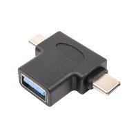 Переходник USB 3.0 Type-C, microUSB (M) to USB 3.0 OTG AF PowerPlant (CA913121)