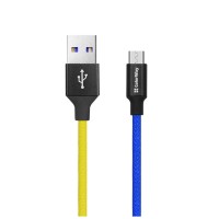 Дата кабель USB 2.0 AM to Micro 5P 1.0m National ColorWay (CW-CBUM052-BLY)