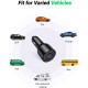 Зарядний пристрій Ugreen 2xUSB-C PD+USB-A QC 69W Fast Car Charger Black (CD239) (20467)