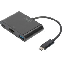 Переходник USB-C to HDMA 2xUSB Digitus (DA-70855)