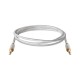 Кабель мультимедийный AUX Audio 3.5mm M/M 1.2m JACK01-03 white Defender (87513)