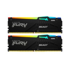 Модуль памяти для компьютера DDR5 64GB (2x32GB) 5600 MHz Beast RGB Kingston Fury (ex.HyperX) (KF556C36BBEAK2-64)