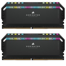 Модуль памяти для компьютера DDR5 64GB (2x32GB) 6400 MHz Dominator Platinum RGB Black Corsair (CMT64GX5M2B6400C32)